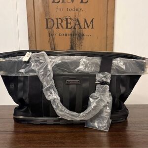 Victoria's Secret Black Bag with Gold Accents